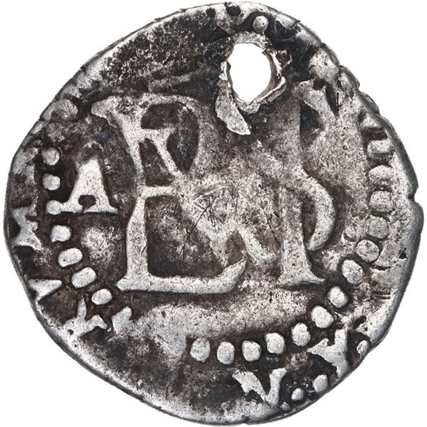 BOLIVIA, Potosí, cob ½ real, Philip II, assayer A.