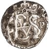 Image 1 : BOLIVIA, Potosí, cob ½ real, Philip II, assayer B (5th period, borders of x's).