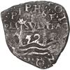 Image 1 : BOLIVIA, Potosí, cob 1 real, 1652 E, post-transitional, 1-PH-6 at top, ex-Ponte.