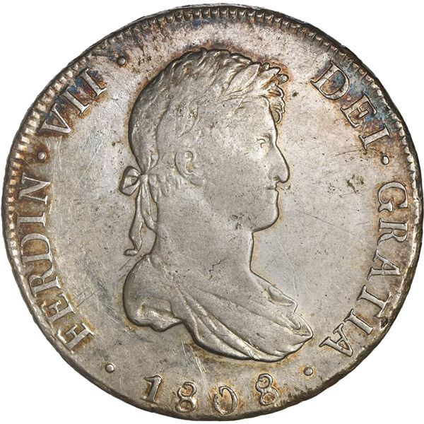 BOLIVIA, Potosí, bust 8 reales, Ferdinand VII, 1808 PJ.