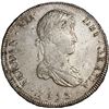 Image 1 : BOLIVIA, Potosí, bust 8 reales, Ferdinand VII, 1813 PJ, double-struck obverse (rare error).