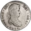 Image 1 : BOLIVIA, Potosí, bust 8 reales, Ferdinand VII, 1813 PJ, error with king's ordinal as IIV, rare.