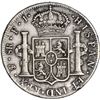 Image 2 : BOLIVIA, Potosí, bust 8 reales, Ferdinand VII, 1813 PJ, error with king's ordinal as IIV, rare.
