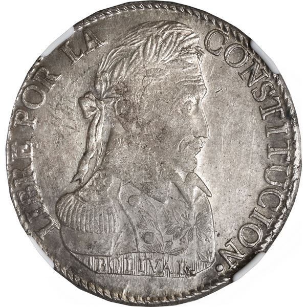 BOLIVIA, Potosí, 8 soles, 1831 JL, NGC UNC details / cleaned.
