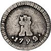 Image 1 : CHILE, Santiago, ¼ real, 1792, NGC VG 10 (Val y Mexía Collection Label).