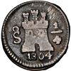Image 1 : CHILE, Santiago, ¼ real, 1804, NGC F 12 (Val y Mexía Collection Label), finest known in NGC census.