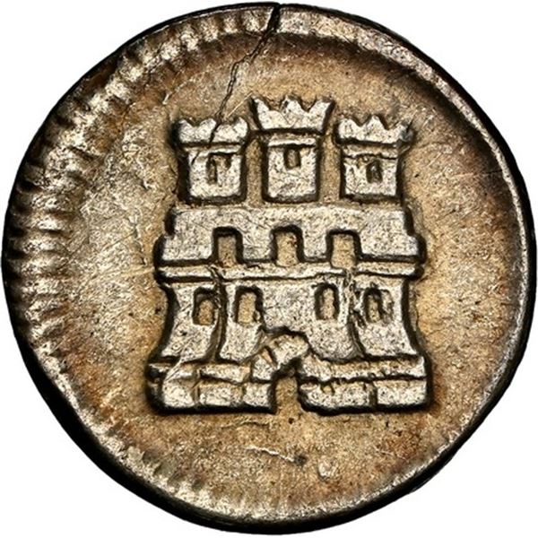 COLOMBIA, Bogotá, ¼ real, Ferdinand VI or Charles III, no date or mintmark or assayer (anepigraphic 
