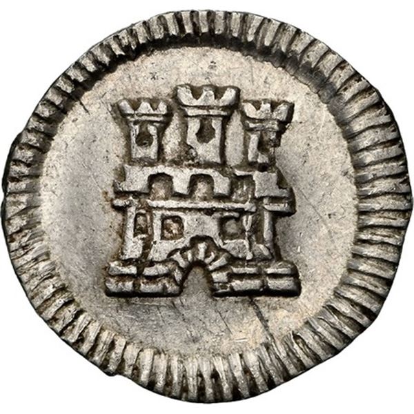 COLOMBIA, Bogotá, ¼ real, Ferdinand VI or Charles III, no date or mintmark or assayer (anepigraphic 