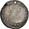 Image 1 : COLOMBIA, Bogotá, bust 2 reales, Ferdinand VII (bust of Charles IV), 1818 FJ, NGC VF details / holed