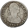 Image 1 : COLOMBIA, Bogotá, bust 1 real, Charles IV, 1793 JJ, NGC G 6, finest and only known example in NGC ce
