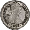 Image 1 : COLOMBIA, Bogotá, bust 1 real, Ferdinand VII (bust of Charles IV), 1819 FJ, inverted J in assayer, e