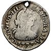 Image 1 : COLOMBIA, Bogotá, bust ½ real, Charles III, 1777 JJ, NGC VG details / holed, scratches, ex-Becerra.