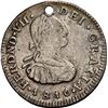 Image 1 : COLOMBIA, Popayán, bust ½ real, Ferdinand VII (bust of Charles IV), 1810 JF, NGC VF details / holed,