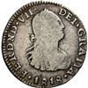 Image 1 : COLOMBIA, Bogotá, bust ½ real, Ferdinand VII (bust of Charles IV), 1818 FJ, NGC G details / cleaned,