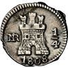 Image 1 : COLOMBIA, Bogotá, ¼ real, 1808, NGC AU details / cleaned, ex-Becerra.