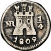 Image 1 : COLOMBIA, Bogotá, ¼ real, 1809/8, NGC F 12, finest and only example in NGC census, ex-Becerra.
