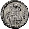 Image 1 : COLOMBIA, Popayán, ¼ real, 1816, NGC XF details / cleaned, ex-Becerra.