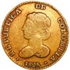 Image 1 : COLOMBIA, Bogotá, gold 2 escudos, 1825 JF, ex-JEAS.