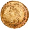 Image 1 : COLOMBIA, Popayán, gold 1 escudo, 1831 RU, repunched 3 in date, ex-JEAS.
