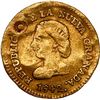 Image 1 : COLOMBIA, Bogotá, gold 1 peso, 1842 RS, three sunburst countermarks, ex-JEAS.