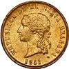 Image 1 : COLOMBIA, Bogotá, gold (16 pesos), 1851, ex-Eldorado, ex-JEAS.