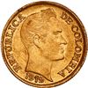 Image 1 : COLOMBIA, Medellín, gold 5 pesos, 1919, mintmark A to left, ex-JEAS.