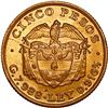 Image 2 : COLOMBIA, Medellín, gold 5 pesos, 1919, mintmark A to left, ex-JEAS.