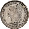 Image 1 : COSTA RICA, 50 centavos, "lion" double countermark (Type VII, 1889) on a Bogotá, Colombia, 50 centav