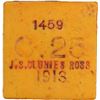 Image 2 : KEELING-COCOS ISLANDS, J. Clunies Ross, ivorine 25 cents, 1913, serial 1459, PCGS XF40.