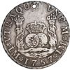 Image 1 : PERU, Lima, pillar 4 reales, Ferdinand VI, 1757 JM, very rare, ex-O'Brien.