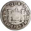 Image 1 : PERU, Lima, pillar ½ real, Charles III, 1772 JM, very rare, ex-O'Brien.