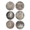 Image 1 : SPAIN, various mints, lot of six 2 reales "pistareens" of Charles III Pretender and Philip V, variou