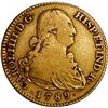 Image 1 : SPAIN, Madrid, gold bust 2 escudos, Charles IV, 1789 MF.