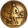 Image 1 : GREAT BRITAIN, copper alloy Admiral Vernon medal, 1739, Vernon with cannon and ship / Porto Bello.