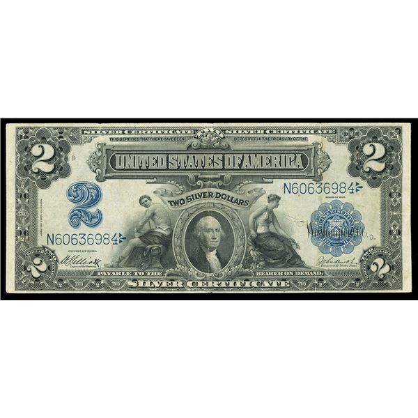 UNITED STATES, $2 Silver Certificate, series of 1899, serial N60636984, Vernon-Treat.