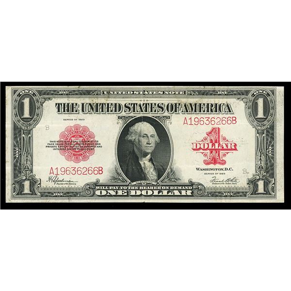 UNITED STATES, $1 United States Note, series of 1923, serial A19636266B, Speelman-White.