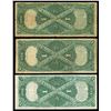 Image 2 : UNITED STATES, lot of three $1 United States Notes, series of 1917.