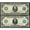 Image 1 : UNITED STATES, lot of two $10 Federal Reserve Notes, series of 1914.