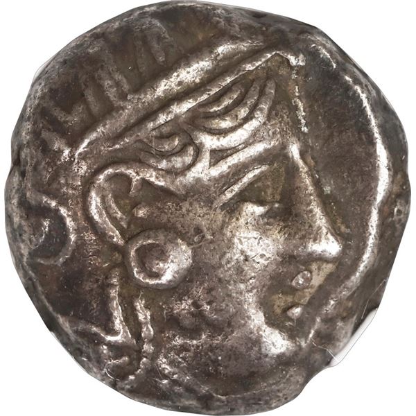 ANCIENT GREEK, Athens, Attica, AR tetradrachm "owl," 393-294 BC, NGC Ch VF (strike 4/5, surface 4/5)