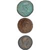 Image 1 : ANCIENT ROMAN, Roman Empire, lot of three AE coins, Hadrian, Antoninus Pius, and Lucius Verus, 117-1
