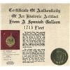 Image 3 : MEXICO, Mexico City, cob 4 reales, Philip V, assayer not visible, ex-1715 Fleet, mounted cross-side 