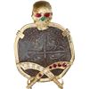 Image 1 : BOLIVIA, Potosí, cob 2 reales, Philip III, assayer R (curved leg), mounted cross-side out in 18K gol