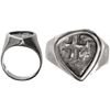 Image 1 : BOLIVIA, Potosí, cob ½ real, 1752?, mounted cross-side out in silver men's ring (size 10).