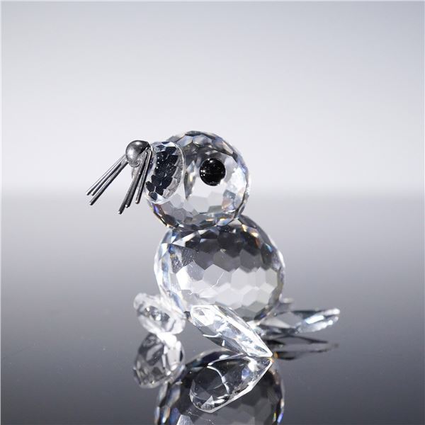 Swarovski Crystal Figurine, Mini Seal V3 Black Whiskers
