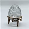 Image 1 : FabergÃ© Crystal Egg with Gilded Base, Signed FabergÃ© 0329