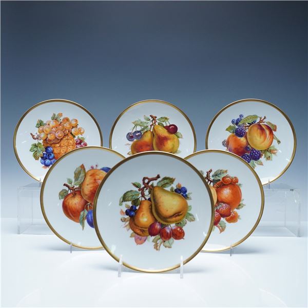 6pc Mitterteich Bavaria Fruit Motif Plates