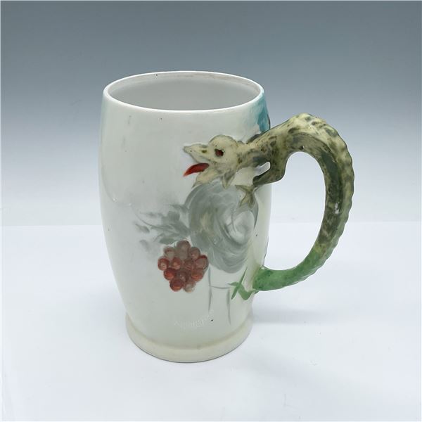 Vintage Classic Bavaria Dragon Handle Mug with Blackberries