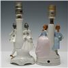 Image 2 : 2pc Occupied Japan Porcelain Courting Couple Table Lamps