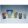 Image 1 : 5pc Occupied Japan and Japan Hand-Painted Porcelain Vases Collection