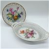 Image 1 : Pair of German Porcelain Dishes, Pierced Design